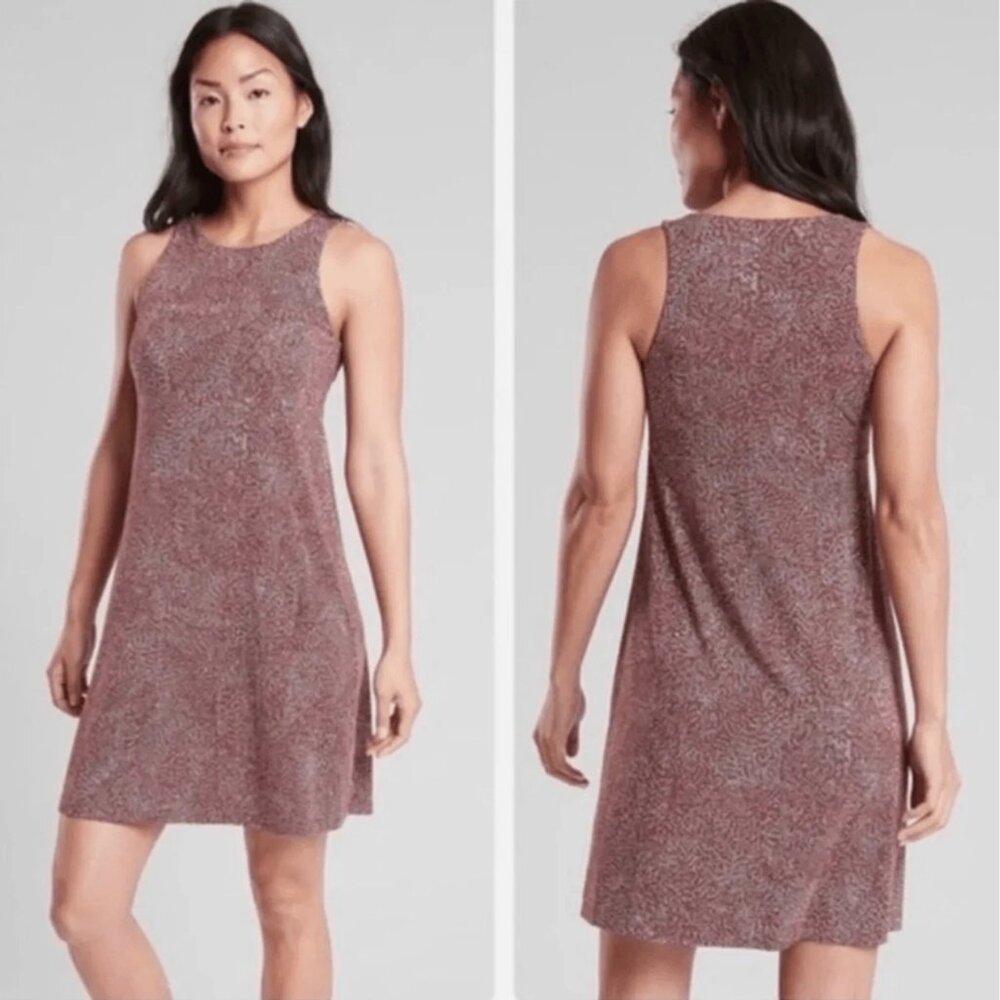 Athleta Santorini Red Print Dress